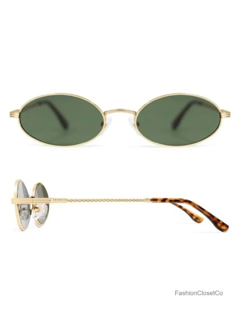 Retro Oval Cat Eye Sunglasses Y2K Narrow 90s Sunnies UV400